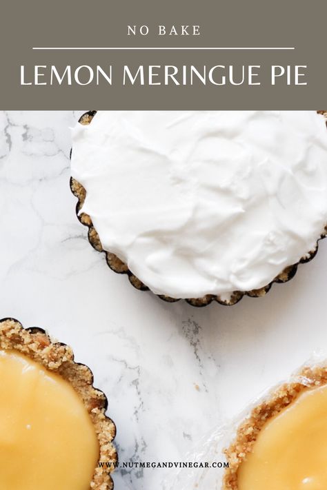 No Bake Lemon Meringue Pie, Lemon Dessert Recipes Easy, Summer Baking Recipes, Lemon Meringue Pie Easy, Meringue Pies, Lemon Desserts Easy, Lemon Icebox Cake, No Bake Lemon, Pie Easy