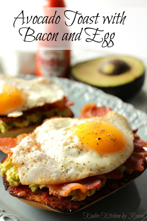 The very best Avocado Toast with Bacon and Egg gets a flavorful kick with a dash (or two) of hot sauce. It's the perfect sandwich for any time of day. Toast Bacon Egg, The Best Avocado Toast, Best Avocado Toast, Toast Bacon, The Perfect Sandwich, Perfect Sandwich, Best Brunch Recipes, Avocado Dessert, Avocado Toast Egg