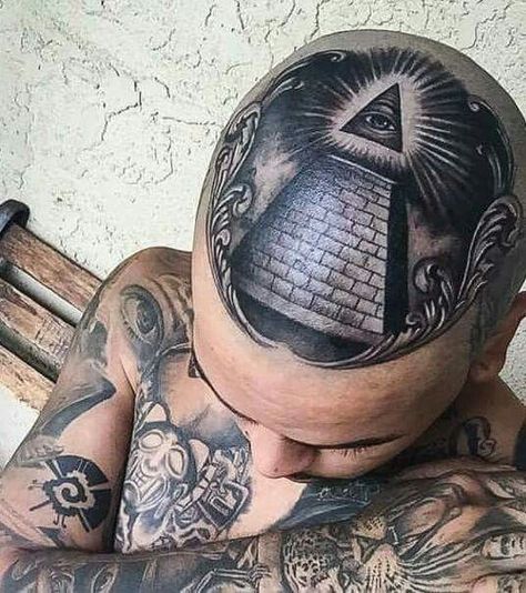 Full Head Tattoo, Small Side Tattoo, Bald Head Tattoo, Mexican Wallpaper, Scalp Tattoo, Typography Tattoo, Filigree Tattoo, Gangsta Tattoos, Money Tattoo