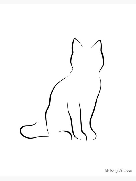 Cat Silhouette Tattoos, Cat Outline Tattoo, Cat Tattoo Simple, Cute Simple Tattoos, Cat Outline, Silhouette Tattoos, Cute Little Tattoos, Cute Tiny Tattoos, Fancy Cats