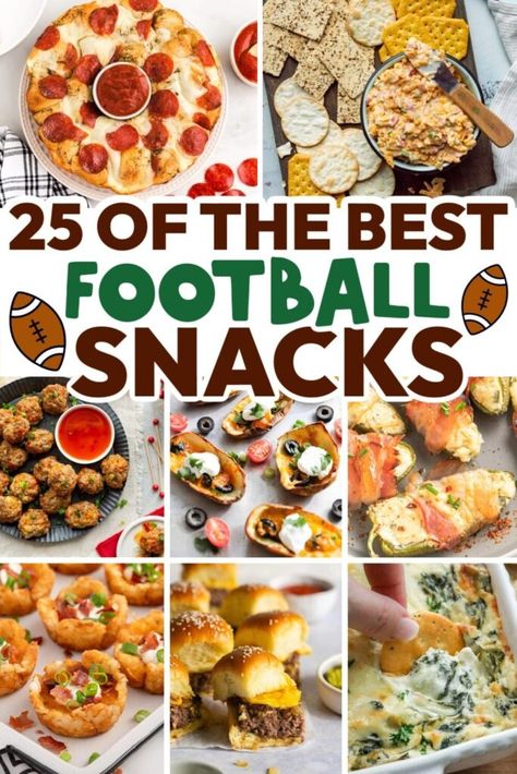 25 Score-Big Football Snacks Sure To Entertain - ZEN AND HONEY Protein Football Snacks, Half Time Snacks Football, Snacks For Tailgating, Game Snacks Football, Soccer Theme Food, Game Snacks For Team, Football Stadium Snack Display, Fun Football Snacks, Game Day Snacks Football