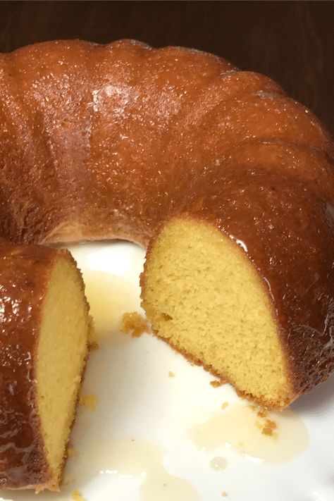 Glazed Rum Bundt Cake - Plowing Through Life Rum Cake Glaze Recipe, Cake Glaze Icing, Rum Glaze Recipe, Rum Bundt Cake, Rum Cake Recipe Easy, Cake Glaze, Icing Glaze, Pound Cake Glaze, Easy Bundt Cake Recipes