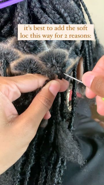 Single Faux Locs, Faux Locs No Wrapping, Faux Locs Over Knotless Braids, Wrapping Faux Locs, Soft Locs Vs Faux Locs, Faux Loc Parting Pattern, Soft Locs Dipped In Hot Water, Faux Locs Wrapping Method, Creative Knotless Braids