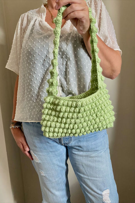 crochet bobble stitch bag Crochet Bobble Stitch, Stitch Bag, Crochet Bobble, Bobble Stitch, Bag Crochet, Crochet Bag Pattern, Crochet Bags, Beautiful Crochet, Single Crochet