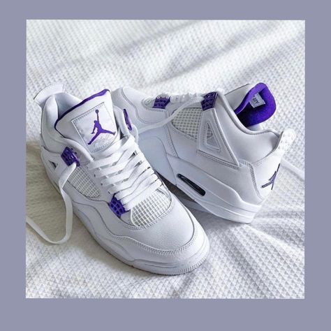 Jordan 4 Metallic Purple, Jordans 4, Skor Sneakers Nike, Buty Jordan, Doudoune The North Face, Обувь Air Jordan, Boty Nike, Skor Sneakers, Nike Shoes Girls