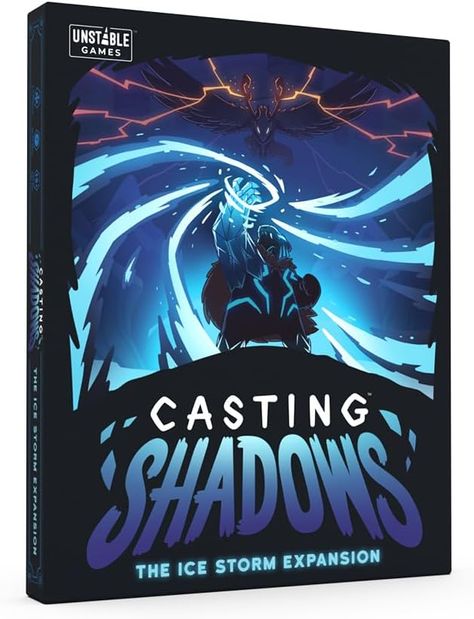 This Casting Shadows expansion introduces 2 new playable Characters and 3 new Hex tiles, allowing you to play with up to 6 players on an expanded map.
With this expansion, you can Freeze and Stun your enemies to limit their movement and Resource Pools.
Will this new magic lead you to victory, or will it bring you to demise?
Expansion Includes: 34 cards, 3 Hex tiles, 10 Status tokens, 2 double-sided Player Boards, 2 Meeples, 1 Hex tile Reference Sheet, 1 rule book
# of Players: 2-6 Unstable Unicorns, Hex Tiles, Your Demise, Casting Shadows, Ice Storm, Games Box, Miniature Games, The Ice, Imaginative Play