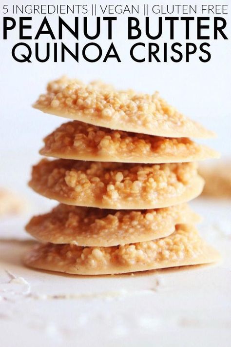 Quinoa Dessert Recipes, Peanut Butter Quinoa, Quinoa Crisps, Quinoa Chips, Crunch Bars, Quinoa Breakfast, Gluten Free Peanut Butter, Pine Nut, Quinoa Recipes