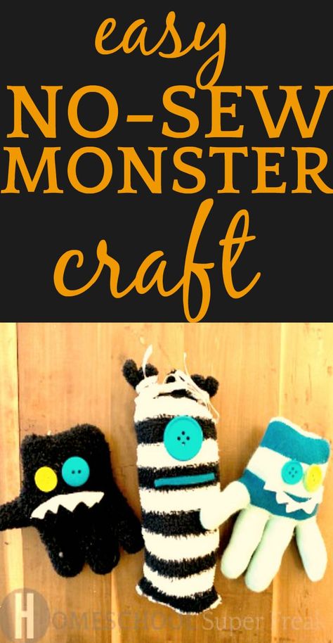 Such fun and easy crafts for preschool all way to teen ages and even good for groups. It's NO-SEW! #crafts #craftsforkids #craftsideas #craftprojects #halloween #halloweendecorations #easy #easycrafts #easycraftsforkids #kidsactivities #kidsactivity #DIY #DIYcrafts Monsters Craft, Recycled Crafts Kids Projects, Diy Mittens, Fun And Easy Crafts, Sew Crafts, Recycled Crafts Kids, Monster Craft, Halloween Crafts For Toddlers, Monster Crafts