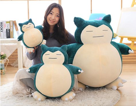 Snorlax - The Sleeping Plush AC038 This super soft and snuggly Snorlax plush is perfect for Pokemon fans and collectors. Get ready to Snooze with our new Snorlax Plush. This super-soft plush features Snorlax, the Sleepy Pokémon from the Kanto region, it's sure to make you smile.  If you're on the hunt for a great gift to give and happen to have an icky suggestion up your sleeve - we're here! The Snorlax Plush is here to pick you up. If it doesn't remove your burdens from weighing down your back Giant Snorlax, Snorlax Plush, Pokemon Snorlax, Soft Throw Pillows, Children Toys, Plush Toy Dolls, Throw Pillows Christmas, Toys Kids, Pocket Monsters