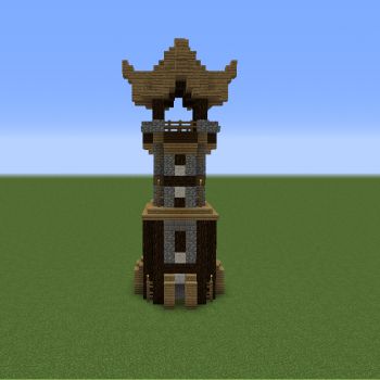 Medieval Guard Tower - Blueprints for MineCraft Houses, Castles, Towers, and more | GrabCraft Medieval Guard, Tower Minecraft, Tiny Tower, Minecraft Building Blueprints, Guard Tower, Minecraft Plans, Minecraft Inspo, Minecraft Construction, Amazing Minecraft