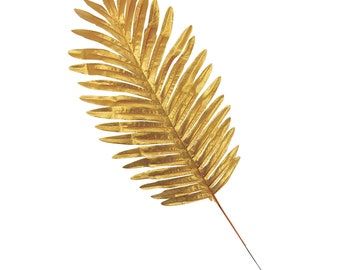 Gold Palm Leaves, Golden Fruit, Palm Leaf Decor, Prom 23, Gold Palm Tree, Artificial Plants Decor, Prints Decor, Palm Tree Leaves, Tropical Christmas