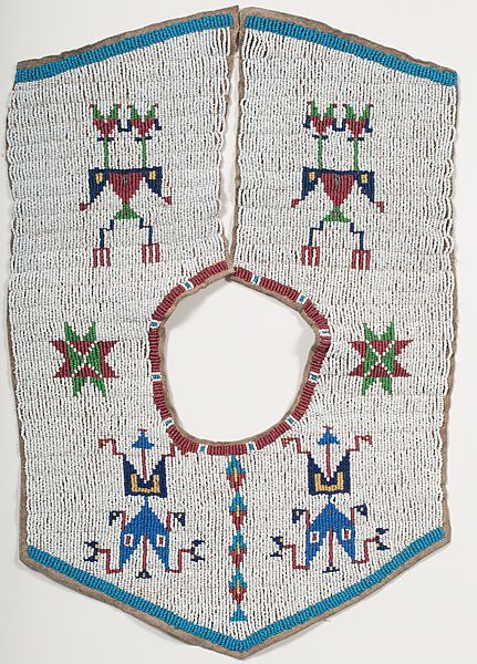 Sioux Girl's Beaded Hide Dress Yoke From a Minnesota Collection. Late 19th century. Sioux Designs, Native American Dress, Powwow Regalia, Indian Beadwork, Beaded Moccasins, Native Dress, Native American Clothing, American Dress, Native American Artifacts