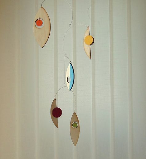 Geometric Mobile, Minimalist Home Decor, Wooden Leafs Hanging Mobile, Urban Minimalist Decor, Geometric Mobile, Loft Decor, Abstract Canvas Wall Art, Hanging Mobile, Mid Century Modern Decor, Minimalist Interior Design, Minimalist Home Decor, Minimalist Living