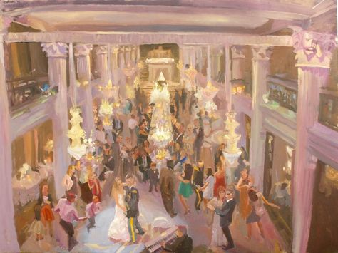 Live Wedding Painting, The Corinthian, Inside Weddings, Paint Photography, Wedding Painting, All White Wedding, Live Painting, Wedding Illustration, Wedding Inside