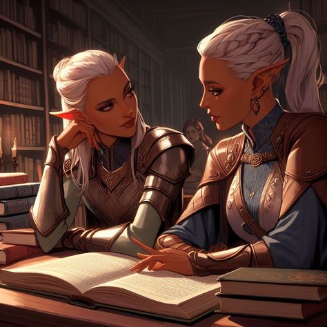 Half-elf Fighter Female, Twins Character Art, Dnd Bard Character Concept, D&d Npc, High Elf Female, High Elves Dnd, Elf Fantasy Art, Dnd Elves, Elf Druid