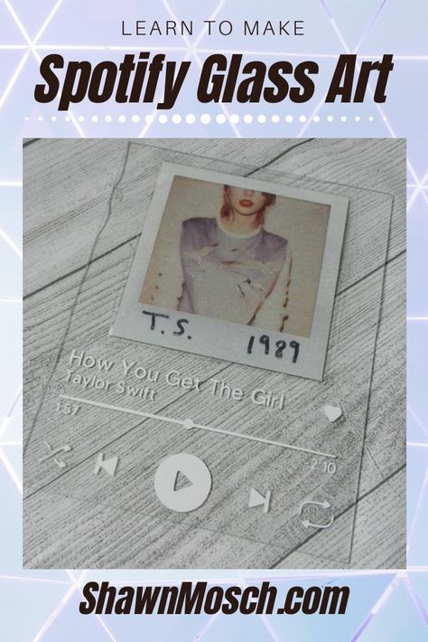 Have you tried making one of the Spotify glass art projects that are trending right now? I made this one featuring Taylor Swift #Cricut #CricutMade #TaylorSwift #TeachMeCricutDesignSpace Spotify Glass Art, Printable Sticker Paper, Summer Camp Crafts, Glass Art Projects, Decal Paper, Mother's Day Diy, Printable Crafts, Camping Crafts, Glass Printing