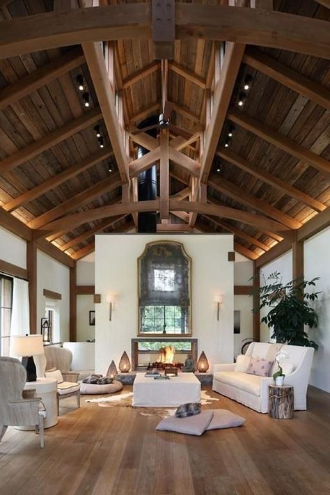 Check Out Zillow Listing For Tom Brady’s Massive Brookline Mansion | New England Patriots | NESN.com Tom Brady And Gisele, Timber Frame Barn, Clerestory Windows, Tom Brady, Style At Home, Barn Style, Open Floor, Barn House, Open Floor Plan