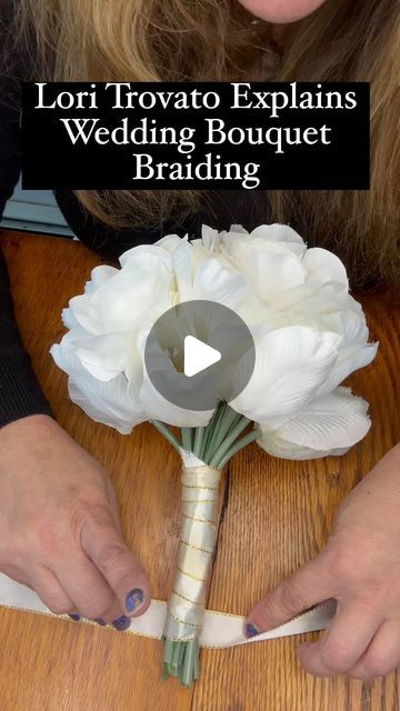 Lori Ann Trovato on Instagram: "How To Braid a Wedding Bouquet #flowertutorial #weddingflowers #goldmedaldesigner #diywedding" How To Hold A Wedding Bouquet, How To Make Bridal Bouquets, How To Wrap A Bouquet With Ribbon, How To Make Bridal Bouquets Step By Step, How To Make Wedding Bouquets, How To Make A Wedding Bouquet, Wedding Bouquet Ribbon Wrap, Diy Bouquet Wedding, Bouquet Ribbon Wrap