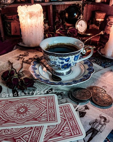 Divination Witch Aesthetic, Red Witch Aesthetic, Witchy Branding, Village Witch, Divination Witch, Rustic Family Room, Altar Space, Red Witch, Witch Coven