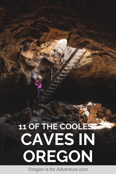 Oregon is home to some of the most impressive caves and lava tubes in the country, so you should definitely add some cave exploration to your Oregon Road Trip Itinerary! Find out the best caves in Oregon to explore - we have already done the research for you and have narrowed down the list to the 11 best caves. | Oregon is for Adventure #oregon #oregoncaves #oregonadventure Oregon Caves, Pacific Coast Road Trip, Explore Oregon, Lava Tubes, Oregon Road Trip, Road Trip Places, Us Road Trip, Usa Travel Guide, Oregon Travel