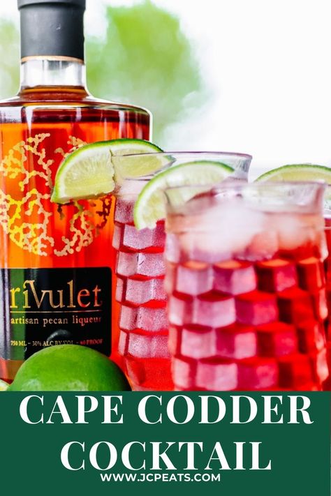 Cape Codder Cocktail Recipe, Easy Cocktails With Rivulet Pecan Liqueur Liqueur Recipes, Southern Cocktail, Cocktail Look, Liqueurs Recipes, Refreshing Cocktail, Cocktail Ingredients, Perfect Cocktails, Easy Cocktails, Triple Sec