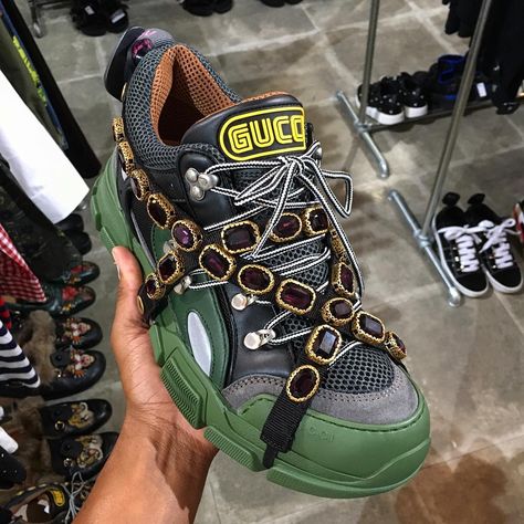 Sk8 on Instagram: “Thanos Force 1 Lows.” Gucci Flashtrek, Gucci Shoes Women, Sneakers Green, Gucci Women, Fresh Sneakers, Gucci Sneakers, Latest Shoe Trends, Women Sneakers, Hot Sneakers