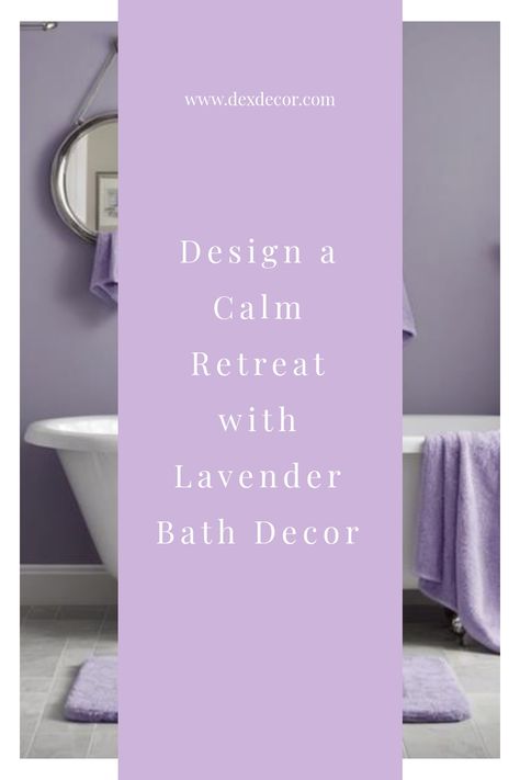 Bathroom with lavender decor, including towels and bath mat, creating a tranquil atmosphere. Purple Bathroom Aesthetic, Gray And Purple Bathroom, Lavender Paint Colors, Lavender Tile, Lavender Shower Curtain, Small Bathroom Solutions, Modern Lighting Ideas, Lavender Walls, Grey Bathrooms Designs