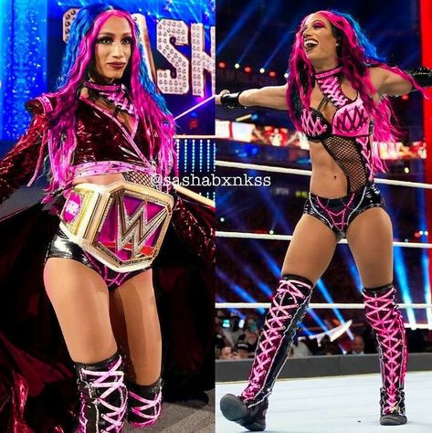 Cute Wrestling Outfits, Wrestling Clothes, Wrestling Outfits, Wwe Sasha Banks, Wrestling Gear, Womens Outfits, Wwe Female Wrestlers, Wwe Girls, Sasha Banks