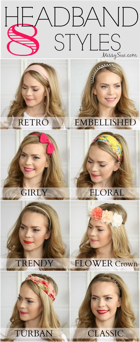 Headband Hairstyles | MissySue.com Makeup Hacks Beauty Secrets, Headband Styles, Makati, Hair Dos, Headband Hairstyles, About Hair, Pretty Hairstyles, Hair Hacks, Hair Tutorial