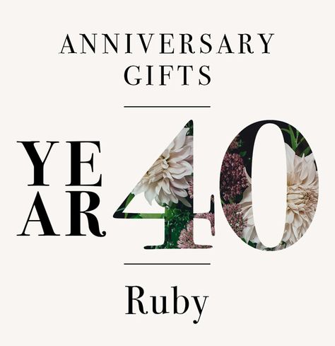 Our Guide to 40th Anniversary Gifts: Red as a Ruby Ruby Anniversary Gifts, Anniversary Gift For Friends, Traditional Anniversary Gifts, 25th Anniversary Gifts, Ruby Anniversary, 40th Anniversary Gifts, Work Anniversary, Hot Gifts, Happy 50th