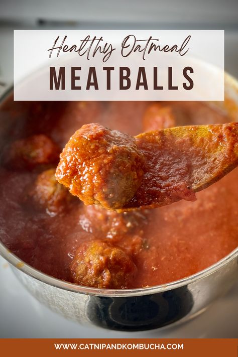 Meatballs Made With Oatmeal, Meatballs With Oatmeal, Meatballs With Oatmeal Recipe, Meatballs With Oats, Recipe With Oatmeal, Gluten Free Meatballs Recipe, Gluten Free Meatballs, Nutritional Yeast Recipes, Italian Meatballs Recipe