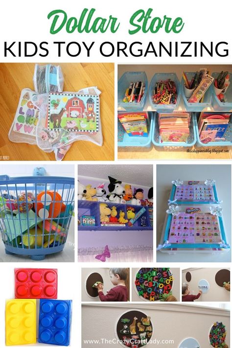 Dollar Tree Toys, Dollar Tree Storage Bins, Toy Organization Diy, Toy Room Organization, Dollar Tree Storage, Dollar Tree Diy Organization, Toddler Organization, Organizing Solutions, Dollar Tree Organization