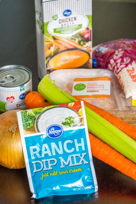 Ranch Chicken and Rice Soup | 12 Tomatoes Ranch Chicken Rice, Ranch Chicken And Rice, Dry Ranch Seasoning, Chicken Rice Soup, Cheddar Cheese Soup, Soup Kitchen, 12 Tomatoes, Savory Soups, Soup And Stew