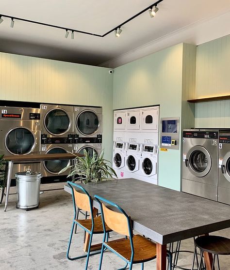 Self-service Laundry Service | Mr Duck Laundromat | Brunswick Laundromat Business, Custom Laundry Room, Self Service Laundry, Laundry Business, Coin Laundry, Commercial Laundry, Laundry Room Layouts, Laundry Mat, Laundry Shop