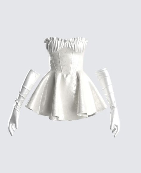 Christmas Mini Dress, White Corset Mini Dress, Coquette Board, White Satin Gloves, White Christmas Outfit, Corset Dress White, Mini Corset Dress, After Party Dress, White Princess Dress