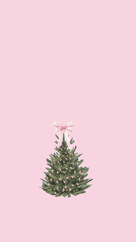 Christmas Phone Wallpaper Aesthetic Pink, Preppy Christmas Tree Wallpaper, Girly Christmas Wallpaper Iphone, Christmas Wallpaper Tree, Pink Christmas Aesthetic Wallpaper, Christmas Tree Wallpaper, Cat Profile, Christmas Aesthetic Wallpaper, Bow Wallpaper