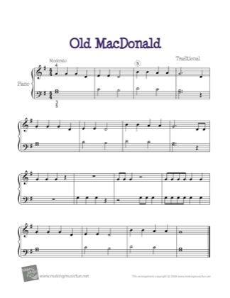 Old MacDonald by Nursery Rhyme Piano Sheet Music | Sheetdownload Piano Sheet Music Beginners, Popular Piano Sheet Music, Beginner Piano Music, Keyboard Lessons, Free Piano Sheets, Free Piano Sheet Music, Piano Sheet Music Pdf, Old Macdonald, Blues Piano