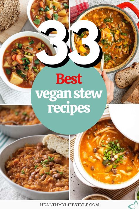 Vegitarian Soup Recipes, Meatless Soups, Vegan Stew Recipes, Vegetarian Stew, Clean Eating Vegetarian, Vegetarian Comfort Food, Vegan Stew, Slow Cooker Stew, Vegetarian Soup Recipes