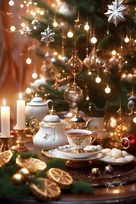 Recipes Dinner Party, Wallpaper Thanksgiving, Dinner Party Ideas, Christmas Tea Party, Hogwarts Christmas, Romantic Christmas, Christmas Decoration Ideas, Luxury Christmas, Elegant Table Settings