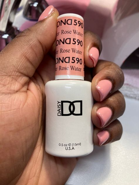 DND 590 Rose Water swatch on black girl. Trending Nails. Nails. Summer Nails. Nails Acrylic. Acrylic nails. Nail Ideas. Dnd Rose Water, Nails Summer Nails, Dnd Gel Polish, Trending Nails, Nails Summer, Nails Acrylic, Rose Water, Nude Nails, Nails Nails