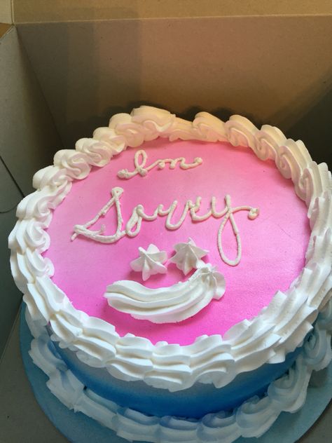 Just to say I'm sorry cake Sorry Cake, Boyfriend Cake, Pond Cake, Cake For Boyfriend, 40th Cake, Cake Quotes, Sorry Gifts, Order Cake, Cake Makers