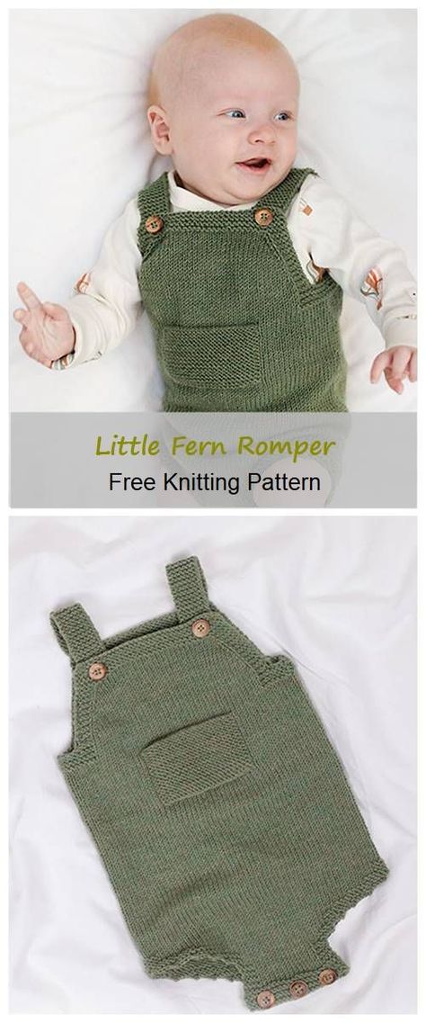 You can download Little Fern Baby Romper Knitting Pattern for free Knit Baby Overalls Free Pattern, Knitted Romper Pattern Free, Baby Overalls Pattern Free, Toddler Knitting Patterns Free, Baby Overalls Pattern, Baby Romper Pattern Free, Baby Boy Knitting Patterns Free, Onesie Pattern, Romper Knitting Pattern