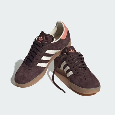 adidas Gazelle Shoes - Brown | Women's Lifestyle | adidas US Ayla Core, Adidas Gazelle Women, Adidas Gazelle Shoes, Gazelle Shoes, Adidas Originals Gazelle, Quoi Porter, Adidas Originals Women, Shoes Brown, Swag Shoes