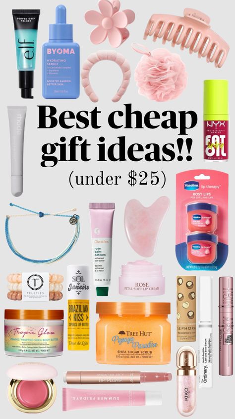 You can still spoil your friends on a budget 🩷🩷 I love all of these sm might buy some for myself!! #giftideas #cheap #beauty #inspo #wishlist #aesthetic #pink #friends #outfitinspo Wishlist Aesthetic, Babysitting Bag, Professional Gift Ideas, Pink Friends, Burr Basket, Teenager Birthday Gifts, Girly Gifts Ideas, Girly Christmas Gifts, Cheap Birthday Gifts