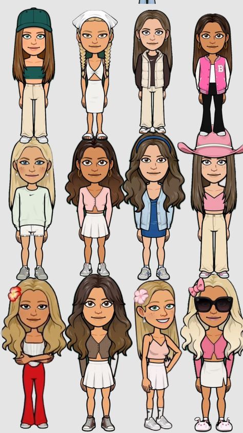 Bitmoji outfits #bitmoji #preppy #summer Cute Bitmoji Outfits Summer, Fall Bitmoji Outfits, Cute Bitmoji, Pretty Bitmoji Ideas, Bitmoji Outfits Baddie, Snapchat Best Friends, Cute Snapchat Bitmoji Ideas, Emoji Clothes, Snapchat Avatar