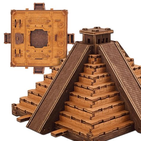 PRICES MAY VARY. Intriguing Puzzle Experience: Solve a series of riddles to unlock the secrets of the Maya Pyramid Handcrafted Excellence: Expertly made in the EU with high-quality wooden materials Inspired Design: Beautifully designed to resemble an ancient Maya pyramid, adding an artistic touch to your collection Escape Room at Home: Bring the excitement of an escape room into your living room with this challenging puzzle box Perfect Gift: An ideal gift for puzzle lovers, escape room enthusias Maya Pyramid, Escape Room At Home, Escape Room Challenge, Sci Fi Props, Ancient Maya, Escape Rooms, Challenging Puzzles, Unique Puzzles, Room Challenge