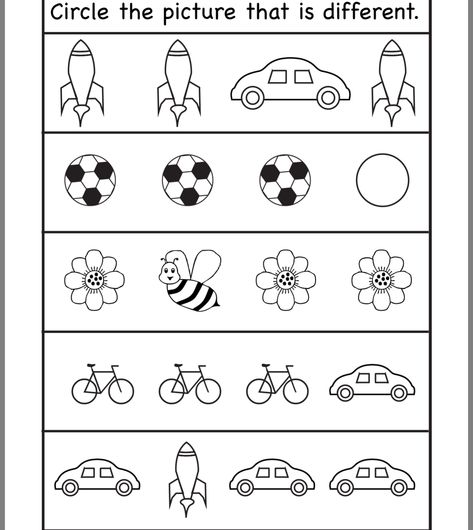 Same And Different Worksheets, Kids Printable Activities, Nursery Worksheets, Kids Worksheet, Fun Worksheets For Kids, Kids Worksheets Preschool, Free Preschool Worksheets, Printable Preschool Worksheets, English Worksheets For Kids