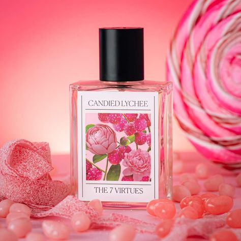 Candied Lychee Eau de Parfum - The 7 Virtues | Sephora The 7 Virtues Perfume, 7 Virtues Perfume, Lychee Perfume, Lychee Candy, The 7 Virtues, 7 Virtues, Rose And Vanilla, Candy Perfume, Body Shimmer