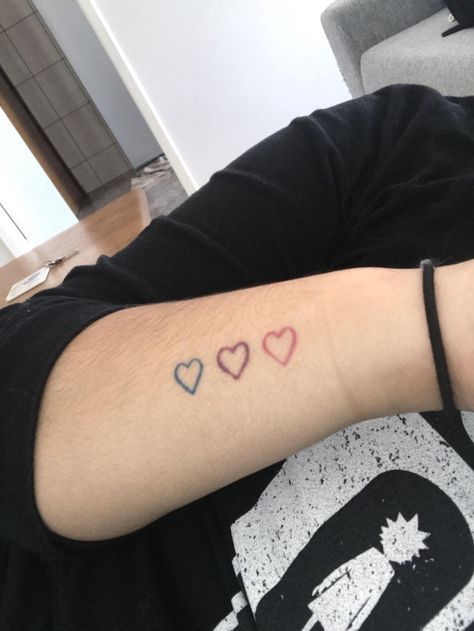 Simple Pride Tattoos, Bisexual Tattoos For Women, Pride Flag Tattoo, Bi Pride Tattoo Ideas, Pride Tattoo Ideas, Lgbt Tattoo, Umbrella Tattoo, Ace Tattoo, Gay Tattoo