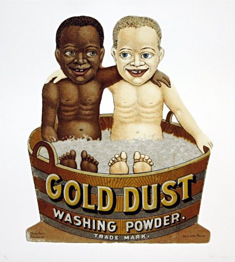 Gold Dust Tub  2011  Digital ink jet with embossing  26 7/8 x 24 inches  Edition: 30  AN ALJIRA BENEFIT PRINT    $10000.00 Black Dentist, Dentist Poster, Hank Willis Thomas, Black Americana, Washing Powder, Old Advertisements, Childrens Museum, Gold Dust, Old Ads